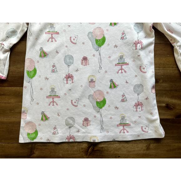 TBBC Twiggy Tunic Top Party Like It's Your Birthday White Pink Short Sleeve 5 - Picture 7 of 7